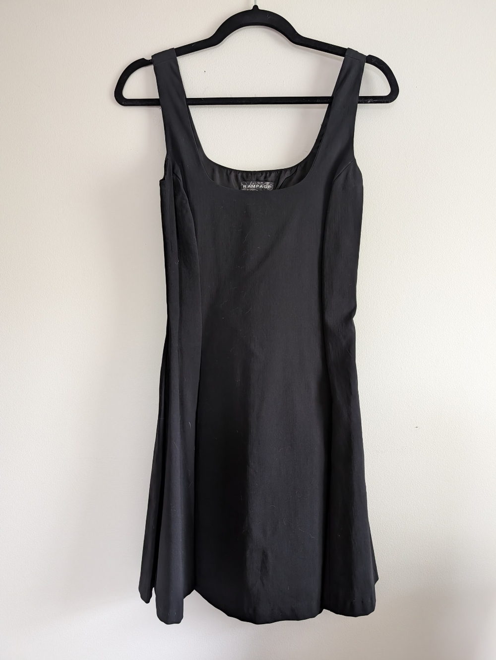 NWOT Rampage Black Pleated Cocktail Skater Dress Size 3